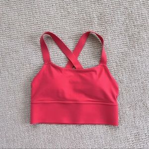 Athleta Warrior Longline Bra A-C Size Lychee Red XS